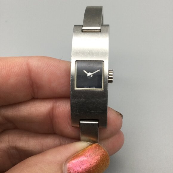 Coach Watch Women 13mm Silver Tone Black Dial Swiss Made New Battery 7" - Picture 5 of 14